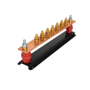 busbar cu platband cupru pe suport izolat si suport